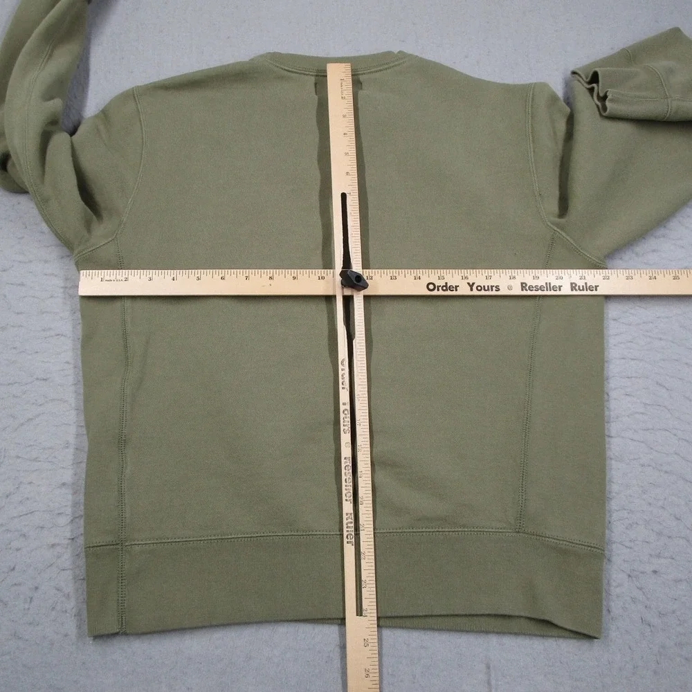 Polo Ralph Lauren Sweatshirt Mens Medium Olive Green Orange Pony Crewneck